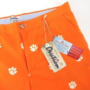 Clemson Tigers Ovation Men's Orange Paw Print Golf Chino Pants 36x32